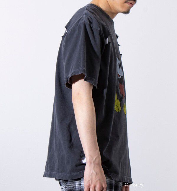 GLOSTER「【GOOD ROCK SPEED】別注ペンキ/ダメージ加工/ミッキー/MICKEY/ Tシャツ」|Tシャツ・カットソー|