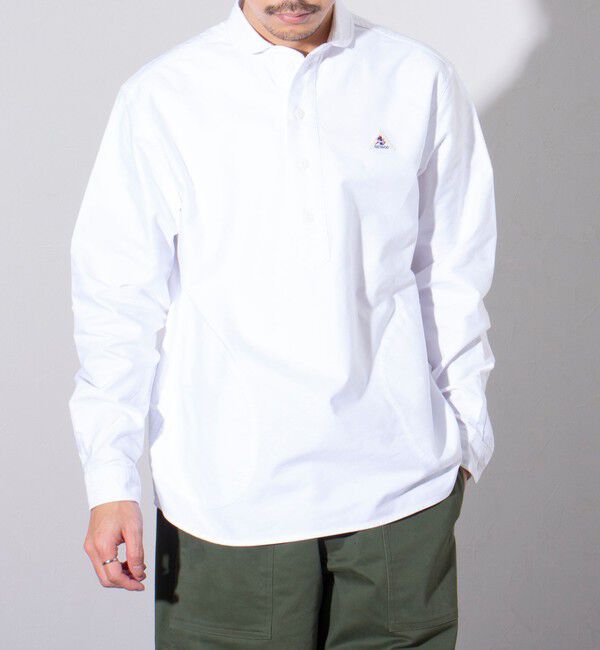 GLOSTER「【GEVACO/ゲバコ】オックスオーバーショールカラー長袖シャツ（無地/ストライプ/ギンガム）」|シャツ・ブラウス|