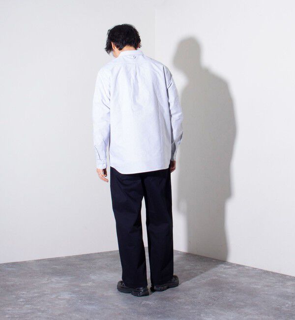 GLOSTER「【GEVACO/ゲバコ】オックスオーバーショールカラー長袖シャツ（無地/ストライプ/ギンガム）」|シャツ・ブラウス|