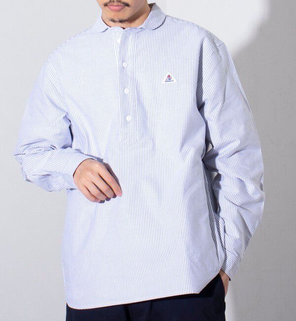 GLOSTER「【GEVACO/ゲバコ】オックスオーバーショールカラー長袖シャツ（無地/ストライプ/ギンガム）」|シャツ・ブラウス|