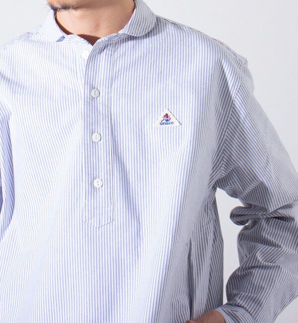 GLOSTER「【GEVACO/ゲバコ】オックスオーバーショールカラー長袖シャツ（無地/ストライプ/ギンガム）」|シャツ・ブラウス|