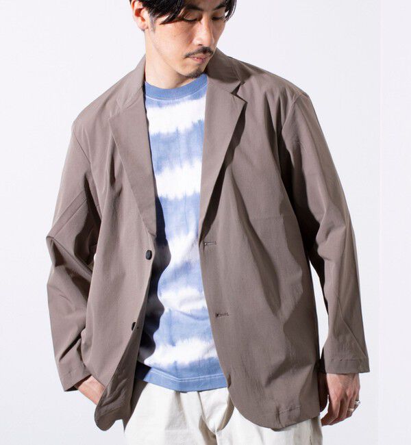 GLOSTER「【GLOSTER/グロスター】N/PU 接触冷感 フレッシュジャケット テーラードジャケット」|テーラードジャケット|ベージュ