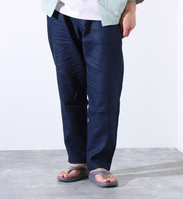 GLOSTER「【GLOSTER/グロスター】リネン100% イージーパンツ リラックスフィット」|チノ|
