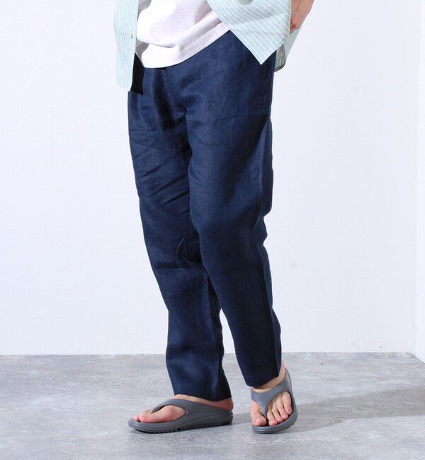 GLOSTER「【GLOSTER/グロスター】リネン100% イージーパンツ リラックスフィット」|チノ|
