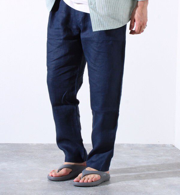 GLOSTER「【GLOSTER/グロスター】リネン100% イージーパンツ リラックスフィット」|チノ|