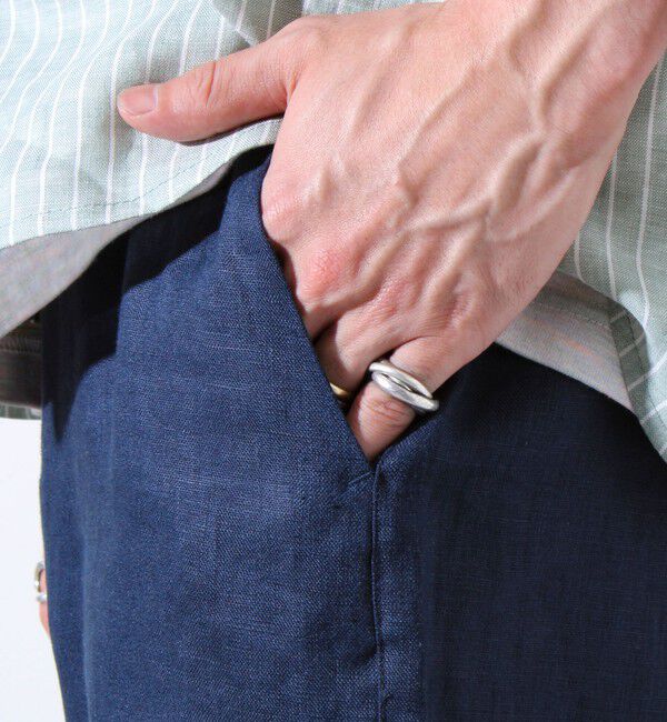 GLOSTER「【GLOSTER/グロスター】リネン100% イージーパンツ リラックスフィット」|チノ|