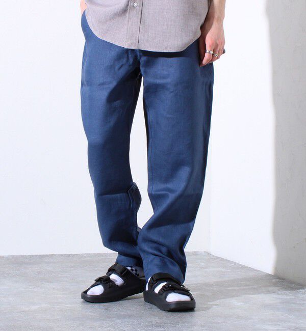 GLOSTER「【GLOSTER/グロスター】リネン100% イージーパンツ リラックスフィット」|チノ|
