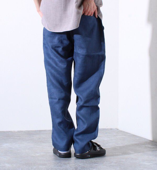 GLOSTER「【GLOSTER/グロスター】リネン100% イージーパンツ リラックスフィット」|チノ|