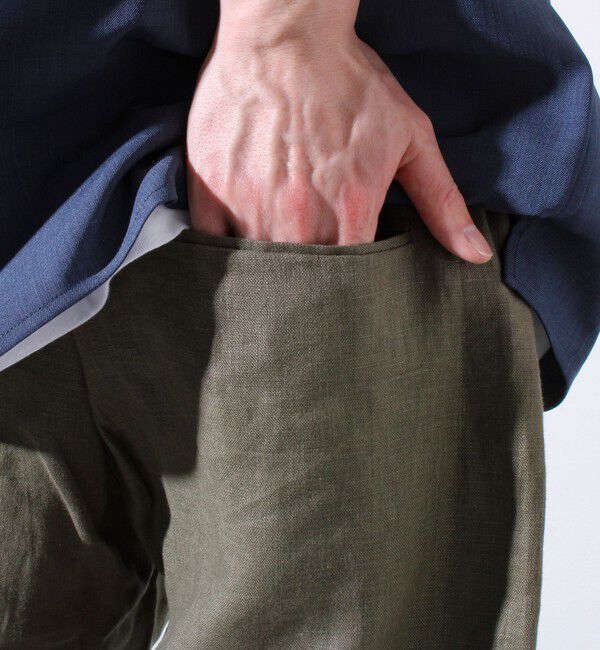 GLOSTER「【GLOSTER/グロスター】リネン100% イージーパンツ リラックスフィット」|チノ|