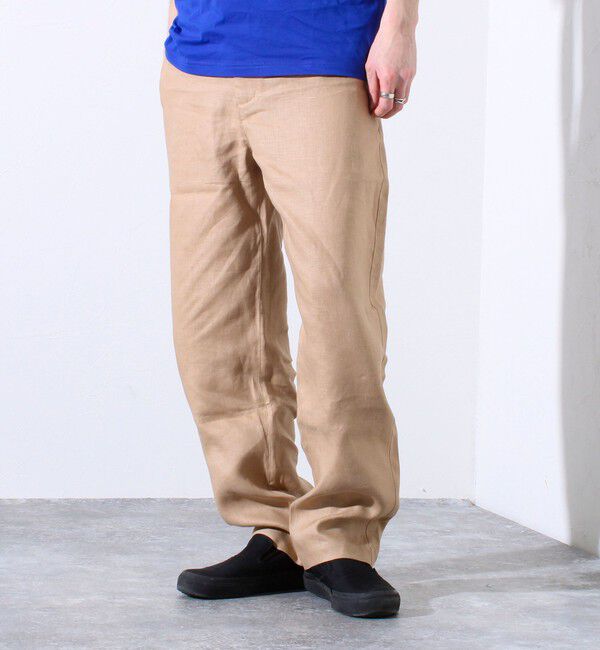 GLOSTER「【GLOSTER/グロスター】リネン100% イージーパンツ リラックスフィット」|チノ|