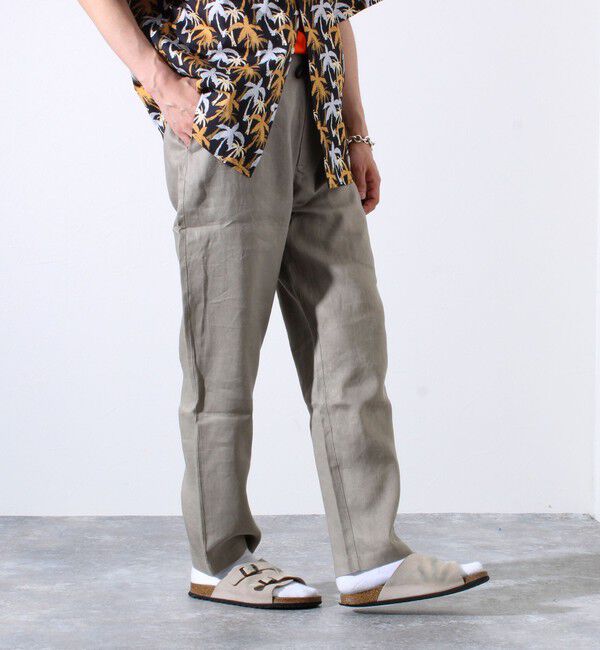 GLOSTER「【GLOSTER/グロスター】リネン100% イージーパンツ リラックスフィット」|チノ|