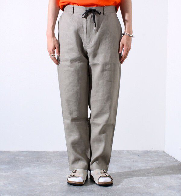 GLOSTER「【GLOSTER/グロスター】リネン100% イージーパンツ リラックスフィット」|チノ|