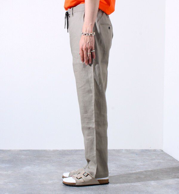 GLOSTER「【GLOSTER/グロスター】リネン100% イージーパンツ リラックスフィット」|チノ|