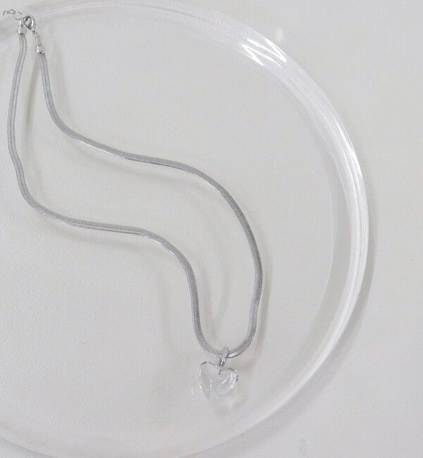 fredy emue「クリアハートフラットチェーンネックレス」|ネックレス|