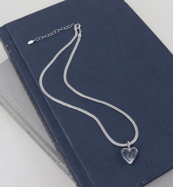 fredy emue「クリアハートフラットチェーンネックレス」|ネックレス|