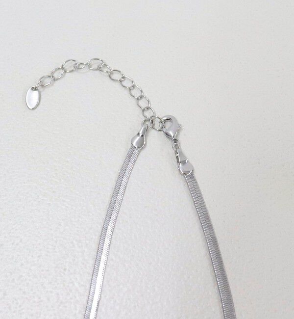 fredy emue「クリアハートフラットチェーンネックレス」|ネックレス|