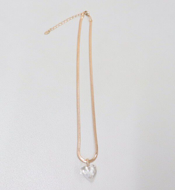 fredy emue「クリアハートフラットチェーンネックレス」|ネックレス|