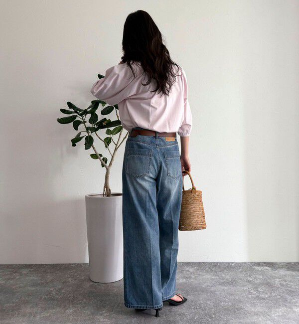 fredy emue「シルケット袖ギャザーカットソーブラウス」|Tシャツ・カットソー|