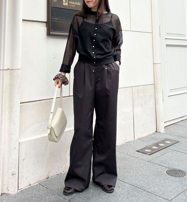 fredy emue「タイプライターストリングパンツ」|チノ|ブラック