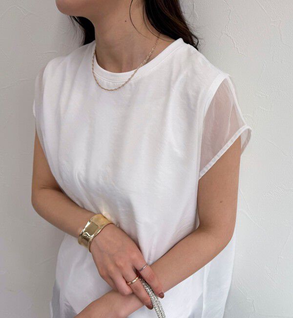 fredy emue「シアーオーガンジーレイヤードノースリーブブラウス」|シャツ・ブラウス|