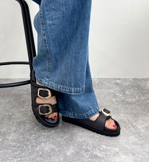 fredy emue「【atelier brugge/アトリエブルージュ】ダブルバックルフットベッドサンダル」|サンダル|