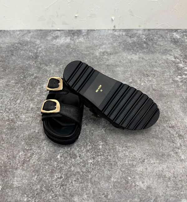 fredy emue「【atelier brugge/アトリエブルージュ】ダブルバックルフットベッドサンダル」|サンダル|