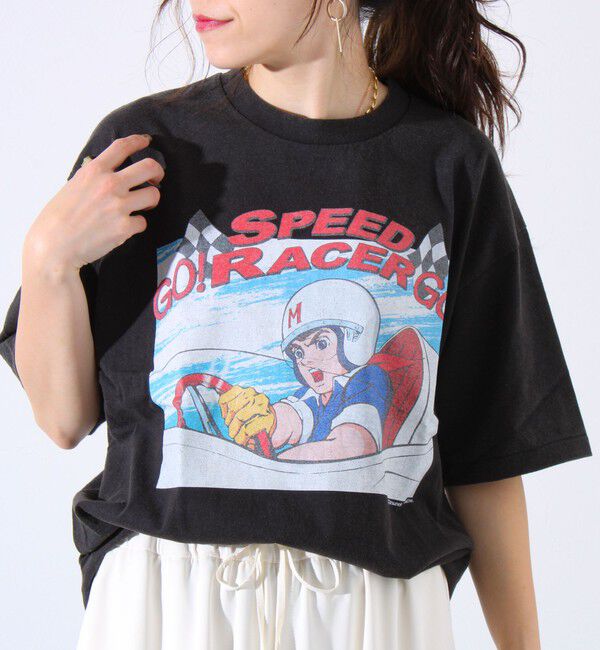 GLOSTER「昭和アニメヒーローTシャツ（スピードレーサー・ガッチャマン・マジンガーZ）」|Tシャツ・カットソー|ブラック系その他