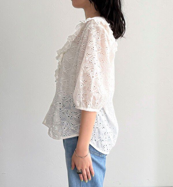 fredy emue「レースフリルカラーブラウス」|シャツ・ブラウス|