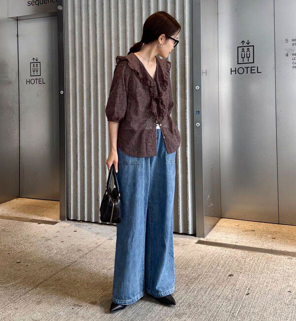 fredy emue「レースフリルカラーブラウス」|シャツ・ブラウス|