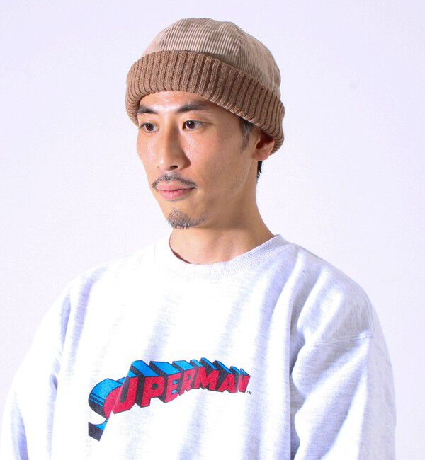 GLOSTER「【GLOSTER/グロスター】コーデュロイ ロールワッチ ニット帽」|ニット帽|