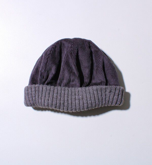 GLOSTER「【GLOSTER/グロスター】コーデュロイ ロールワッチ ニット帽」|ニット帽|グレー