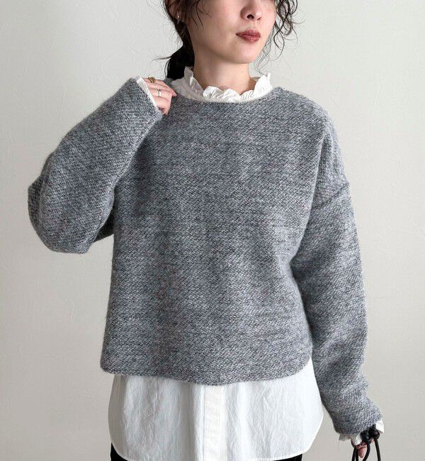 fredy emue「ツィードニットソーコクーンプルオーバー」|Tシャツ・カットソー|
