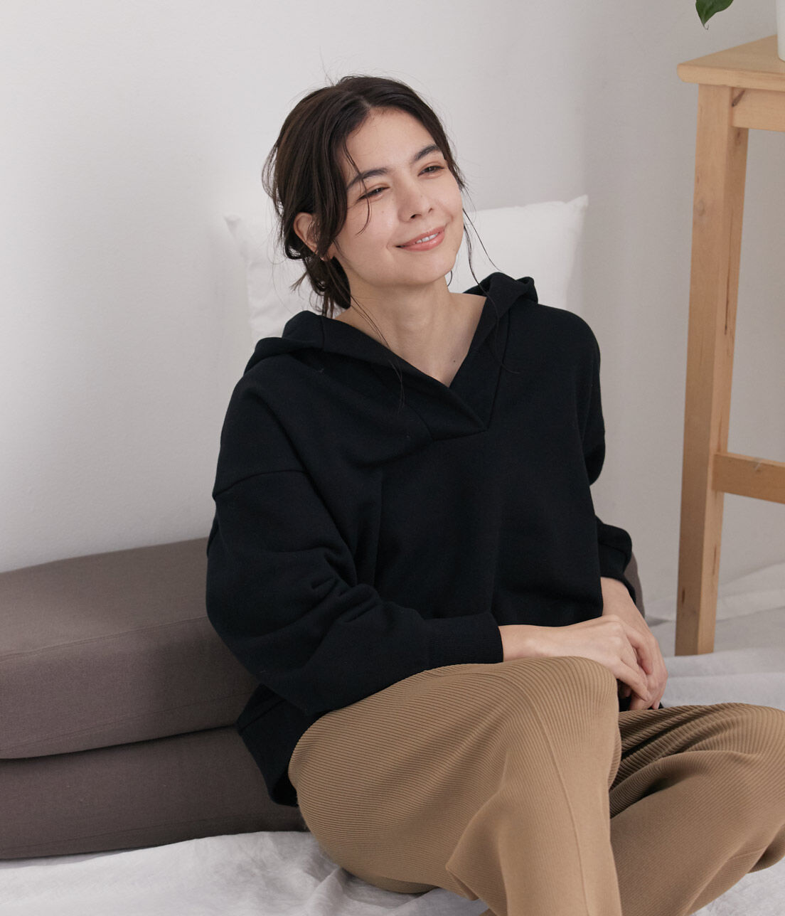 SALON adam et rope'「スキッパー裏毛フードパーカー」|パーカー|