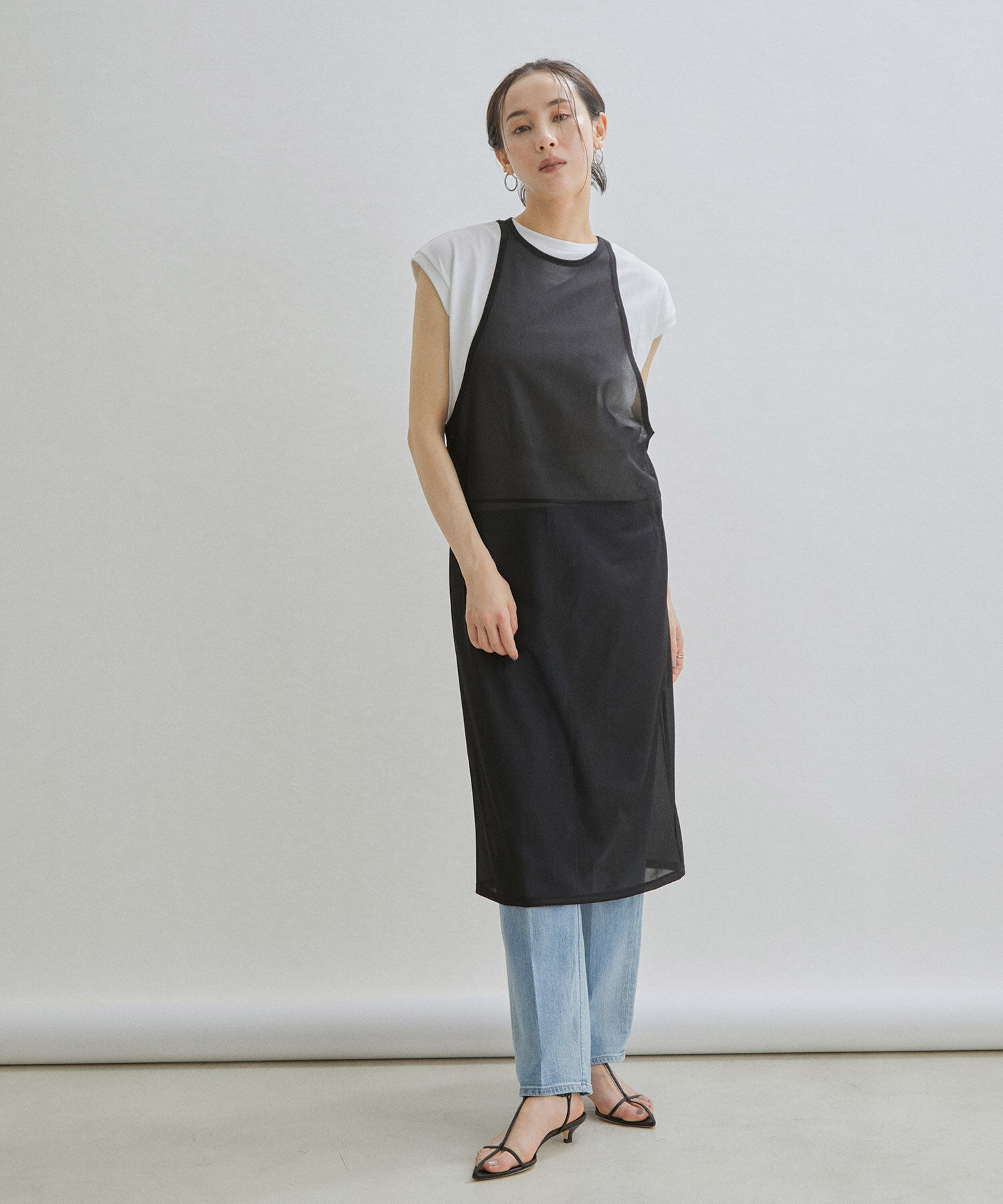 SALON adam et rope'「シアーアメリカンスリーブワンピース」|ワンピース|