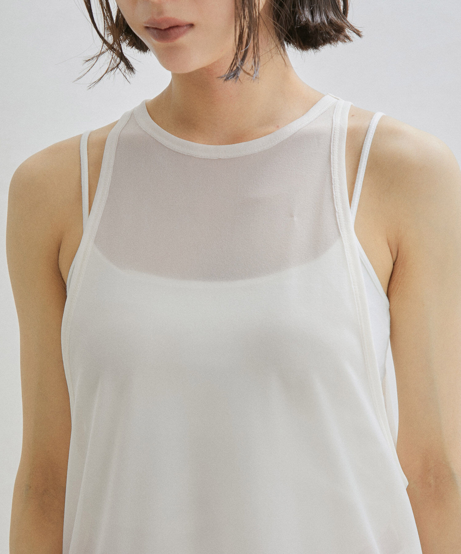 SALON adam et rope'「シアーアメリカンスリーブワンピース」|ワンピース|