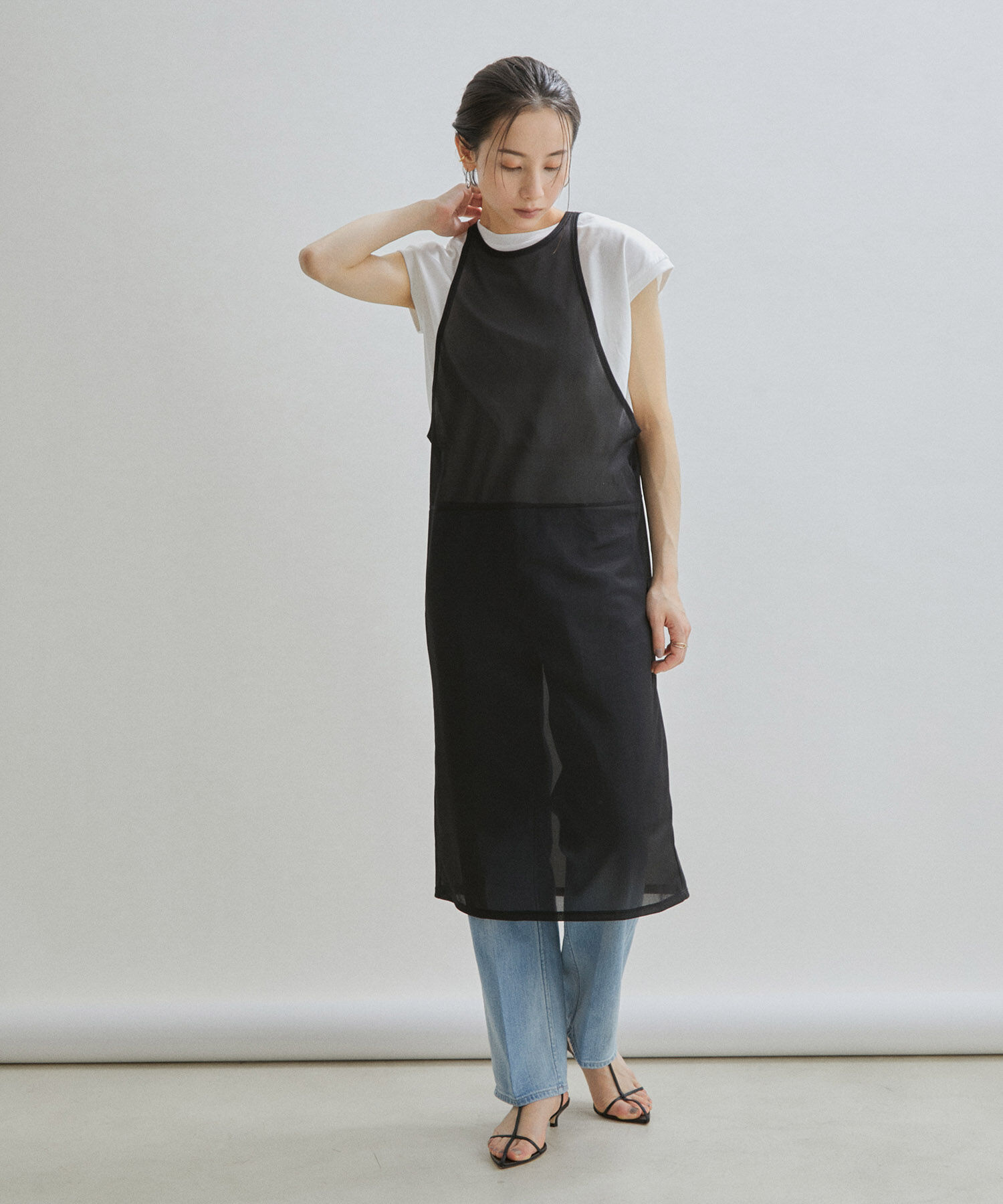 SALON adam et rope'「シアーアメリカンスリーブワンピース」|ワンピース|