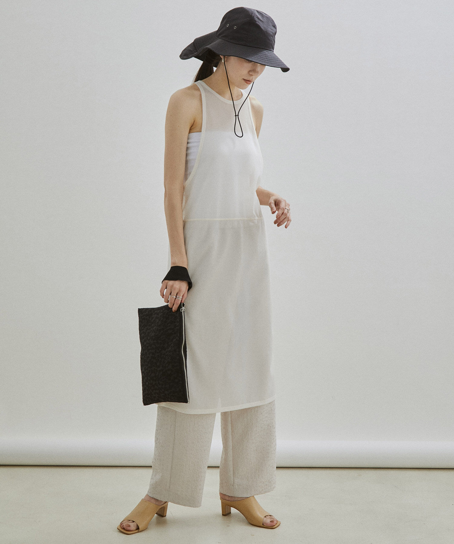 SALON adam et rope'「シアーアメリカンスリーブワンピース」|ワンピース|