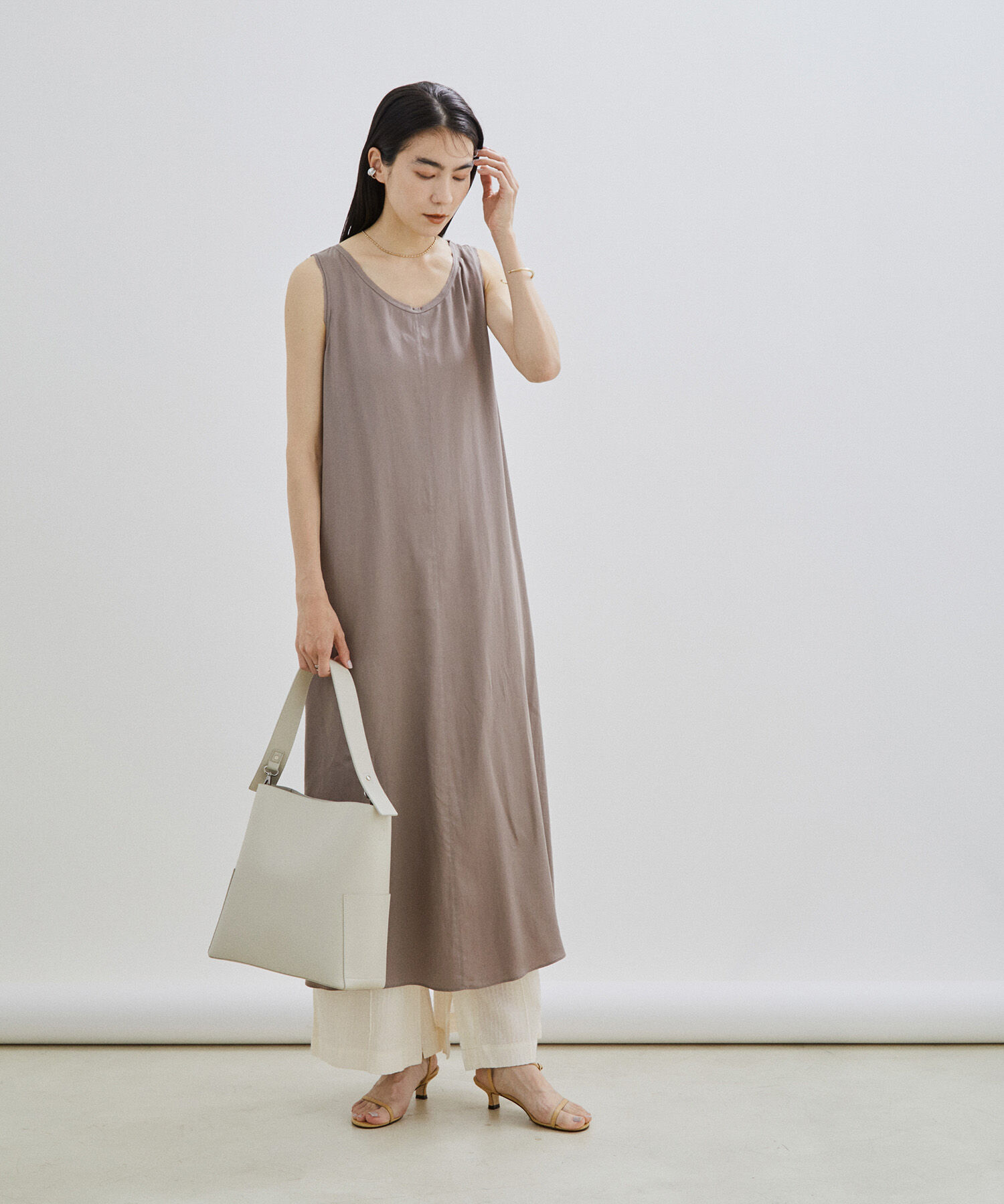 SALON adam et rope'「【NIPPON CULTURE】高島ちぢみサイドスリットイージーパンツ」|その他|