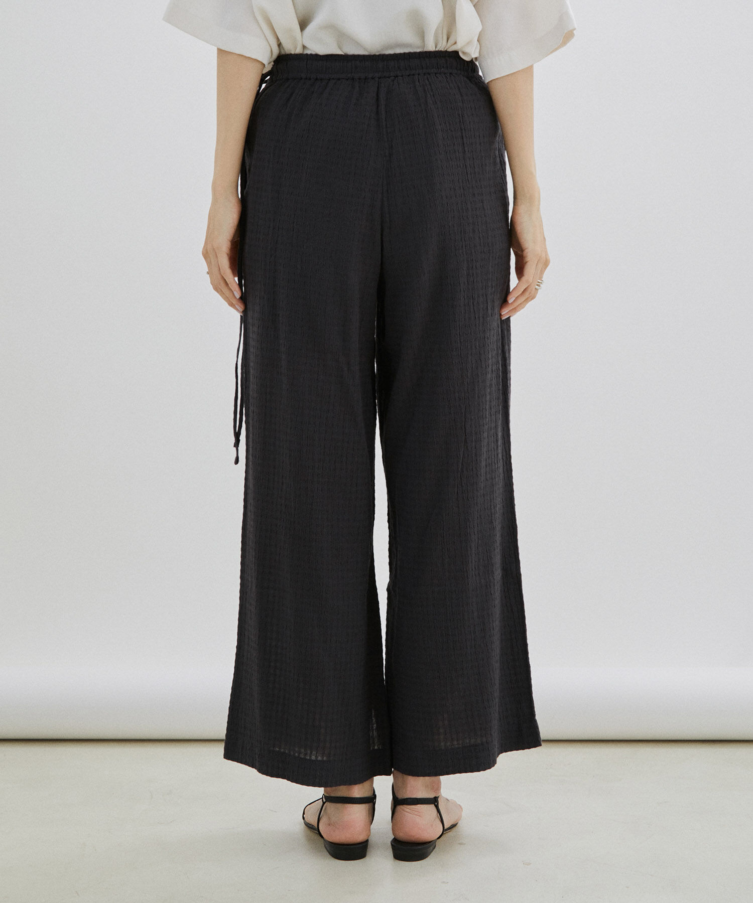 SALON adam et rope'「【NIPPON CULTURE】高島ちぢみサイドスリットイージーパンツ」|その他|