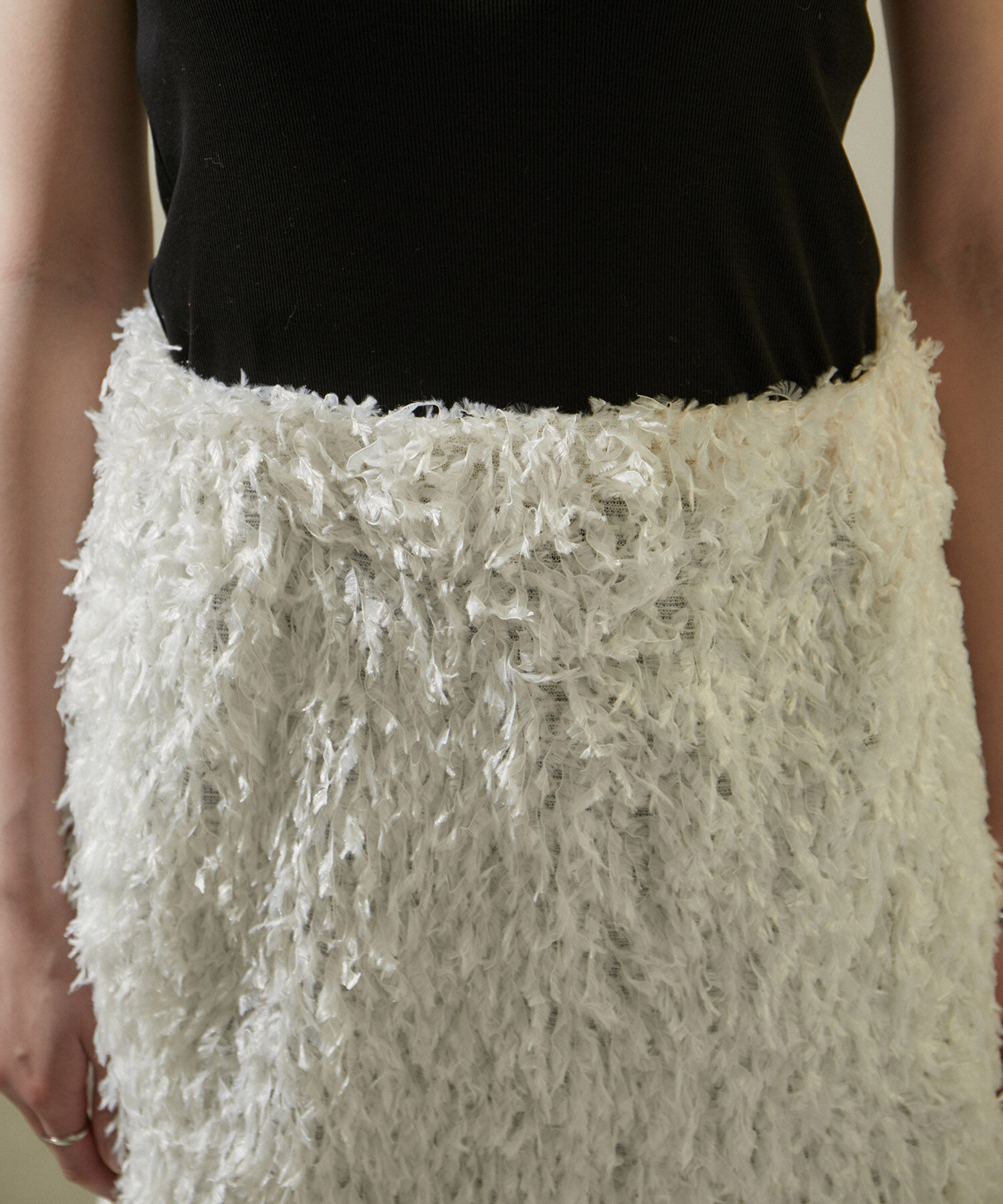 SALON adam et rope'「フェザーレイヤードスカート/ミニスカート【洗える】」|スカート|