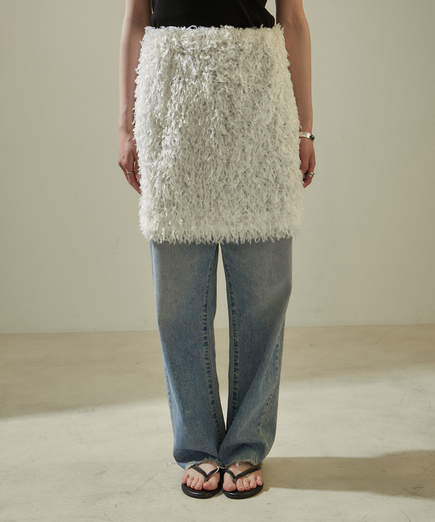 SALON adam et rope'「フェザーレイヤードスカート/ミニスカート【洗える】」|スカート|