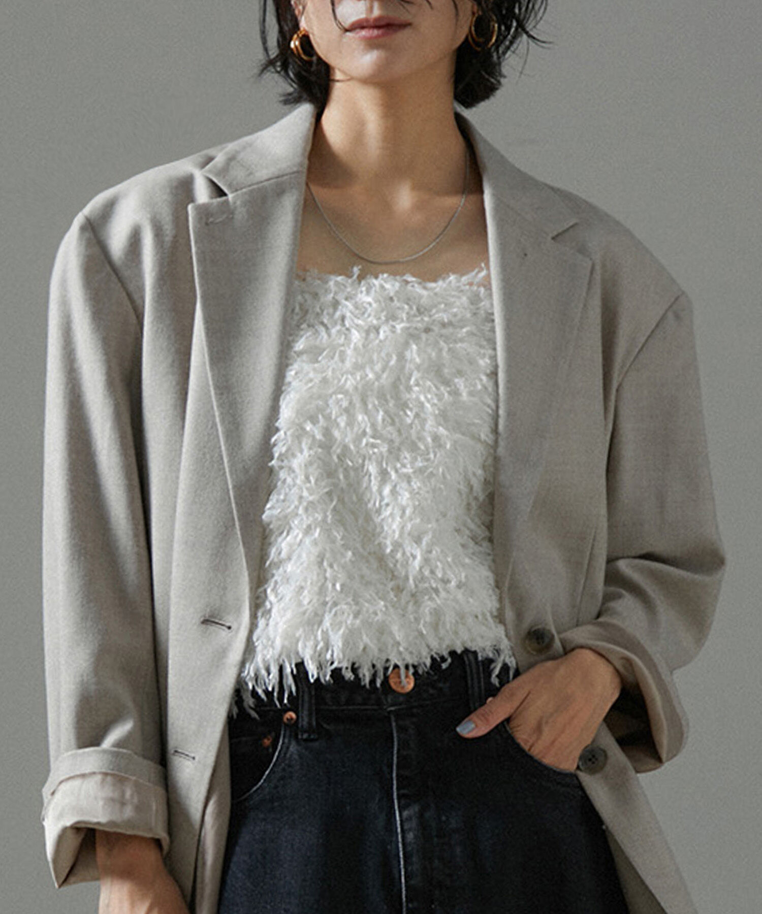 SALON adam et rope'「フェザーレイヤードスカート/ミニスカート【洗える】」|スカート|