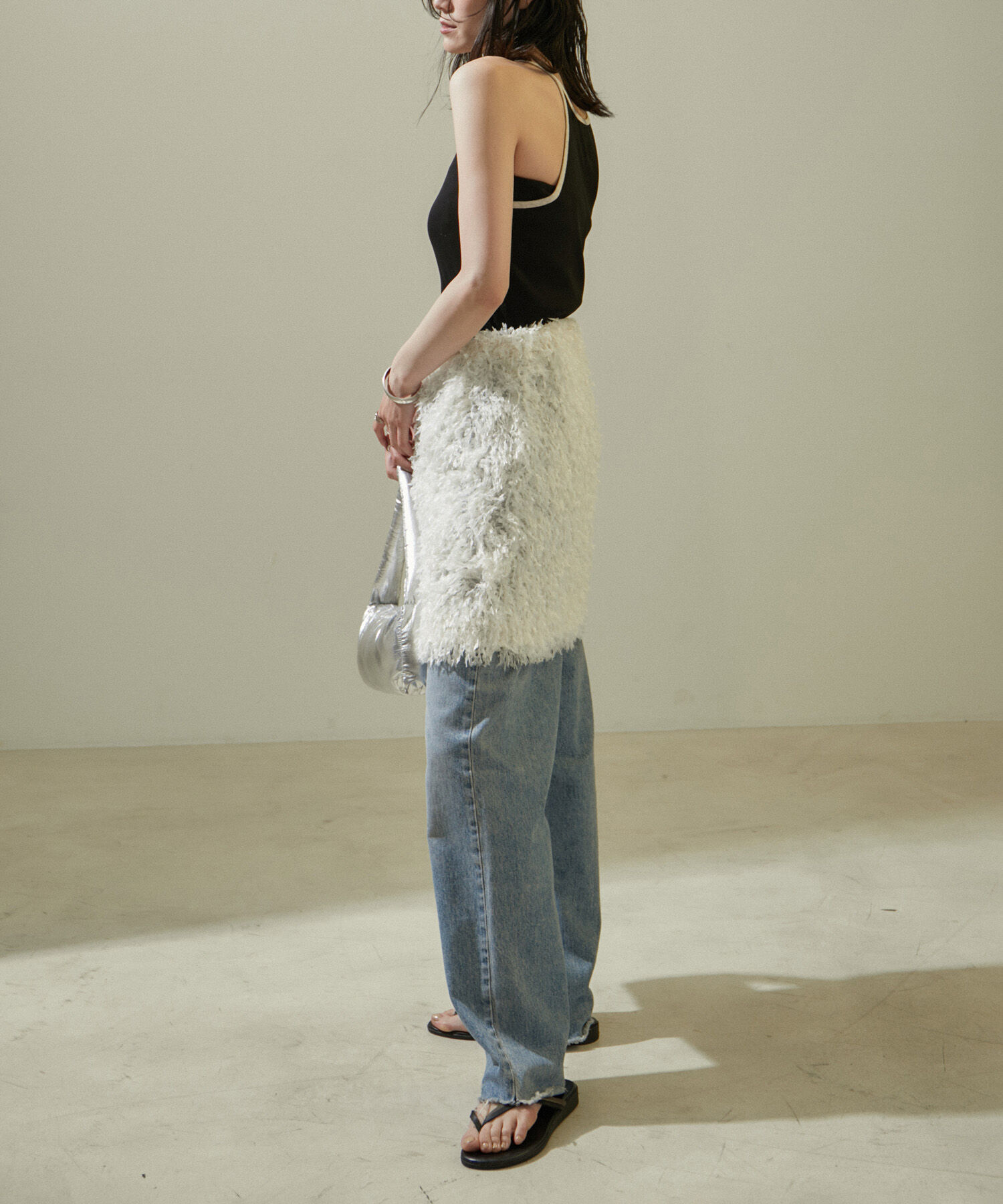 SALON adam et rope'「フェザーレイヤードスカート/ミニスカート【洗える】」|スカート|