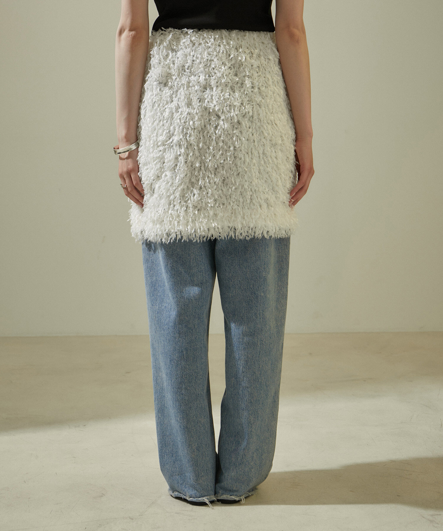 SALON adam et rope'「フェザーレイヤードスカート/ミニスカート【洗える】」|スカート|