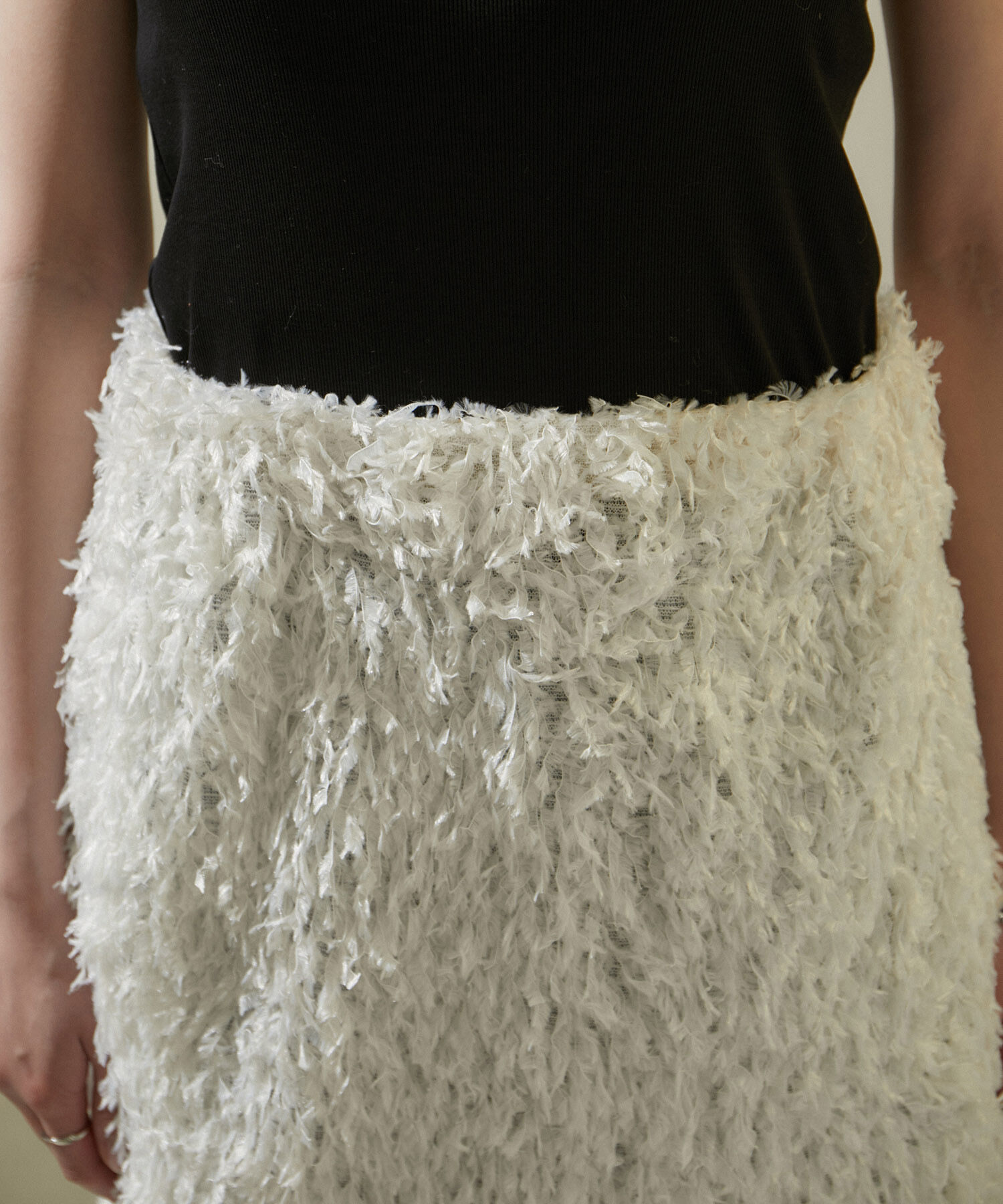 SALON adam et rope'「フェザーレイヤードスカート/ミニスカート【洗える】」|スカート|