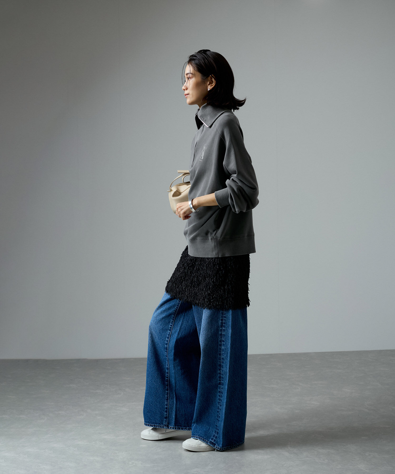 SALON adam et rope'「フェザーレイヤードスカート/ミニスカート【洗える】」|スカート|