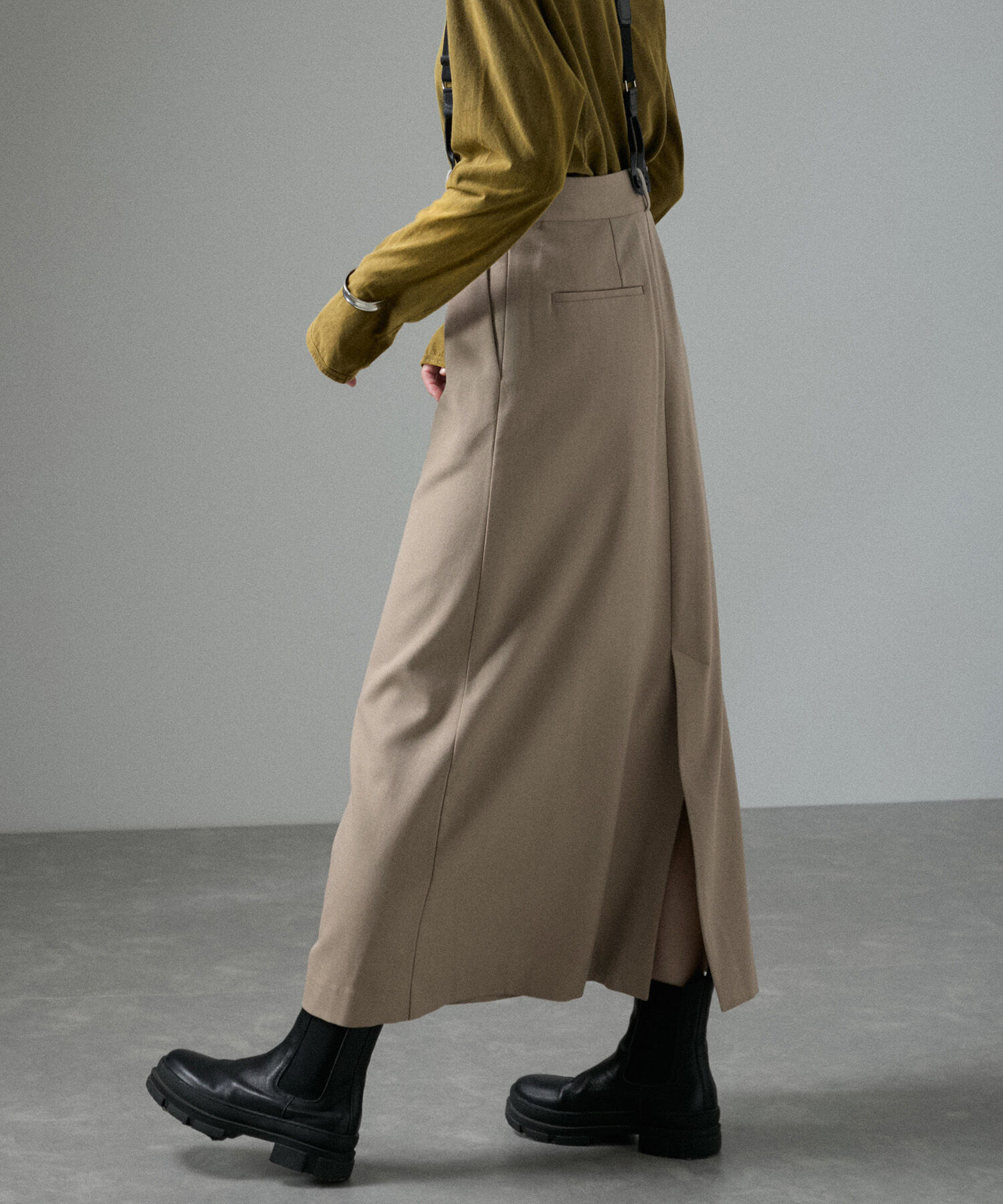 SALON adam et rope'「【WEB限定】サスペンダートラペーズスカート」|スカート|