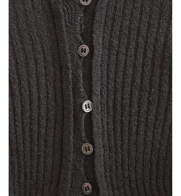 SALON adam et rope'「【WEB限定】ループヤーンリブショートカーディガン/ボレロ［セットアップ対応］」|カーディガン|