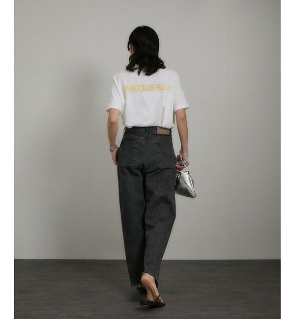 SALON adam et rope'「【Americana（アメリカーナ）】ラフィー丸胴 ロゴプリントTシャツ / レタリングTシャツ」|Tシャツ・カットソー|