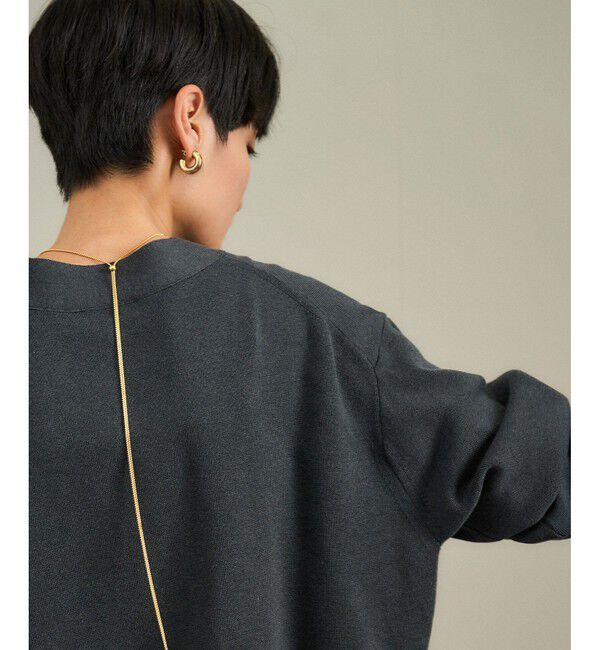 SALON adam et rope'「【WEB限定】メタルボタンスウェットライクラインカーディガン 2［新色追加］」|カーディガン|